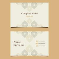 natural floral soft color business card template vector