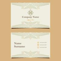 natural floral soft color business card template vector