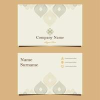 natural floral soft color business card template vector