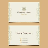 natural floral soft color business card template vector