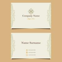 natural floral soft color business card template vector