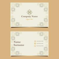 natural floral soft color business card template vector