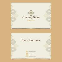 natural floral soft color business card template vector