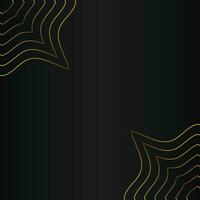 abstract gold line frame decoration on black background vector