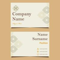 natural floral soft color business card template vector