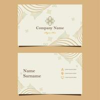 natural floral soft color business card template vector