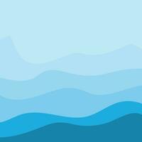 Water Wave Background Design, Abstract Vector Blue Ocean Walpaper Template