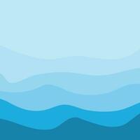 Water Wave Background Design, Abstract Vector Blue Ocean Walpaper Template