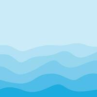 Water Wave Background Design, Abstract Vector Blue Ocean Walpaper Template