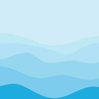 Water Wave Background Design, Abstract Vector Blue Ocean Walpaper Template