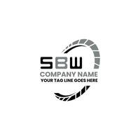 sbw letra logo vector diseño, sbw sencillo y moderno logo. sbw lujoso alfabeto diseño