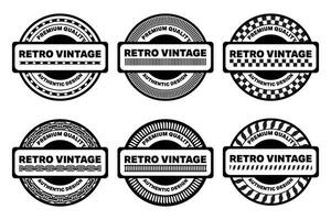 Old badges. Vintage sign, retro premium badge and logo emblem frame vector set