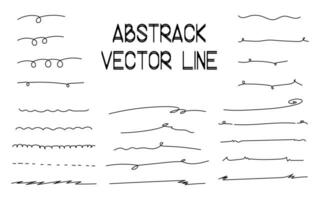 Set of hand drawn vector line