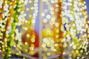 Abstract colorful light bokeh background, Glitter defocused abstract Twinkly Lights and Stars for background. photo