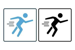 Running icon. People running. icon related to run, speed. suitable for web site, app, user interfaces, printable etc. Solid icon style. Simple vector design editable