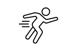 Running icon. People running. icon related to run, speed. suitable for web site, app, user interfaces, printable etc. Line icon style. Simple vector design editable