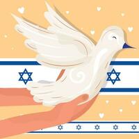 Flag and Dove of Peace vector