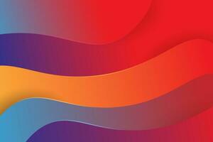 Colorful wavy gradient shape abstract background vector