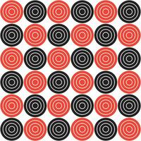 Red and black circle pattern. Circle vector seamless pattern. Decorative element, wrapping paper, wall tiles, floor tiles, bathroom tiles.