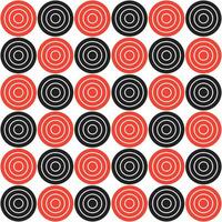 Red and black circle pattern. Circle vector seamless pattern. Decorative element, wrapping paper, wall tiles, floor tiles, bathroom tiles.