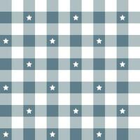 Grey plaid pattern with star background. plaid pattern background. plaid background. Seamless pattern. for backdrop, decoration, gift wrapping, gingham tablecloth, blanket, tartan. vector