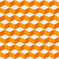 Orange cube pattern. cube pattern. cube pattern background. cube background. Seamless pattern. for backdrop, decoration, Gift wrapping vector