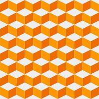 Orange cube pattern. cube pattern. cube pattern background. cube background. Seamless pattern. for backdrop, decoration, Gift wrapping vector