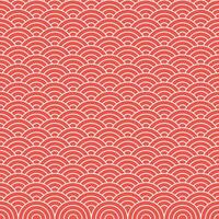 Red Japanese wave pattern background. Japanese seamless pattern vector.  Waves background illustration. for clothing, wrapping paper, backdrop, background, gift card. vector