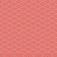 Red Japanese wave pattern background. Japanese seamless pattern vector.  Waves background illustration. for clothing, wrapping paper, backdrop, background, gift card. vector