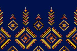 Abstract ethnic pattern art. Geometric seamless pattern in tribal, folk embroidery, and Mexican style. vector