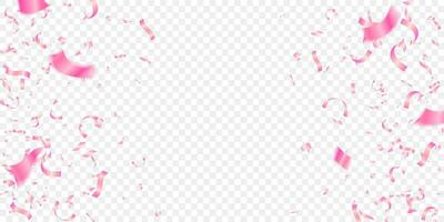 confetti pink vector festive, decoration and holiday illustration of Falling shiny on background