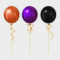 set balloons for holiday 31 october, happy halloween party isolated on background vector