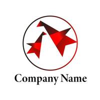 bird shape logo for company vector