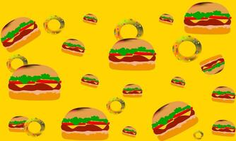 comida hamburguesa diseño para antecedentes vector