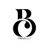 Letter Cb elegant classic stylish initial monogram typography rounded logo idea vector