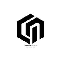 Modern letter Cm hexagon shape monogram polygon initial logo unique ideas vector