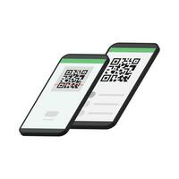 sin contacto pago por escanear qr código vector ilustración