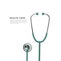 Stothoscope. Health care banner template. Vector illustration