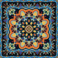 persian floral oriental traditional carpet floor mat carpet pattern background vector easy color change