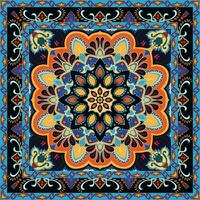 persian floral oriental traditional carpet floor mat carpet pattern background vector easy color change