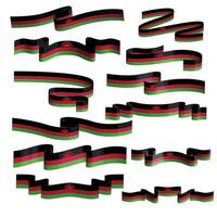 malawi bandera cinta vector haz conjunto