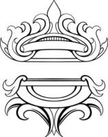 Frame ornament vintage classic element decoration vector