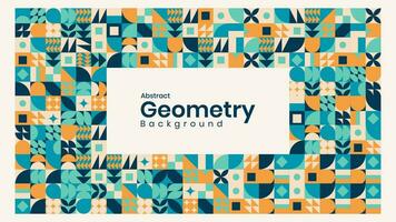 abstract geometric mosaic shape design background vector