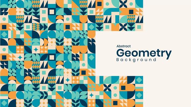 abstract geometric mosaic shape design background vector