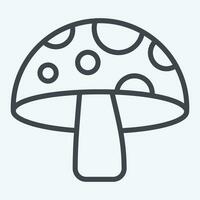 Icon Mushroom. related to Fruit and Vegetable line style. simple design editable. simple illustration vector