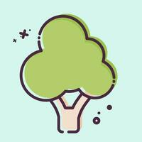 Icon Broccoli. related to Fruit and Vegetable symbol. MBE style. simple design editable. simple illustration vector