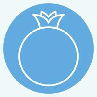 Icon Pomegranate. related to Fruit and Vegetable symbol. blue eyes style. simple design editable. simple illustration vector