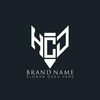 HCD letter logo. HCD creative monogram initials letter logo concept. HCD Unique modern flat abstract vector letter logo design.