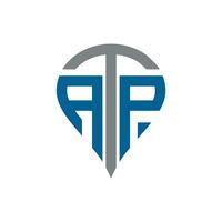 ATP business card letter logo. ATP creative monogram initials letter logo concept. ATP Unique modern flat abstract vector letter logo design.