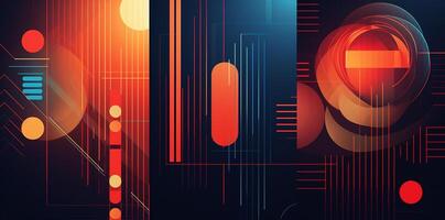 AI Generated Pattern bright illustration light geometric digital technology purple futuristic glowing line blue texture design background abstract neon space modern photo